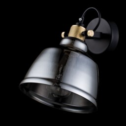 Irving Wall Lamp Black with Glass Shade, 1 Light, E27 - thumbnail 3