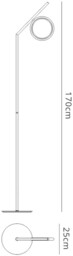 Olimpia Floor Lamp, 12W LED, 3000K, 900lm, IP20, Satin Gold - thumbnail 2