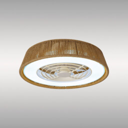 Polinesia Rope Mini 55W LED Dimmable Ceiling Light With Built-In 25W DC Reversible Fan, Beige Oscu, 3800lm, 5yrs Warranty - thumbnail 2