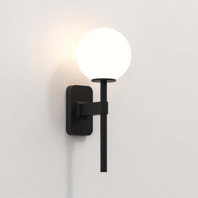 Tacoma Single Bathroom Wall Lamp Matt Black IP44, G9 (Shade Not Included) - image 1