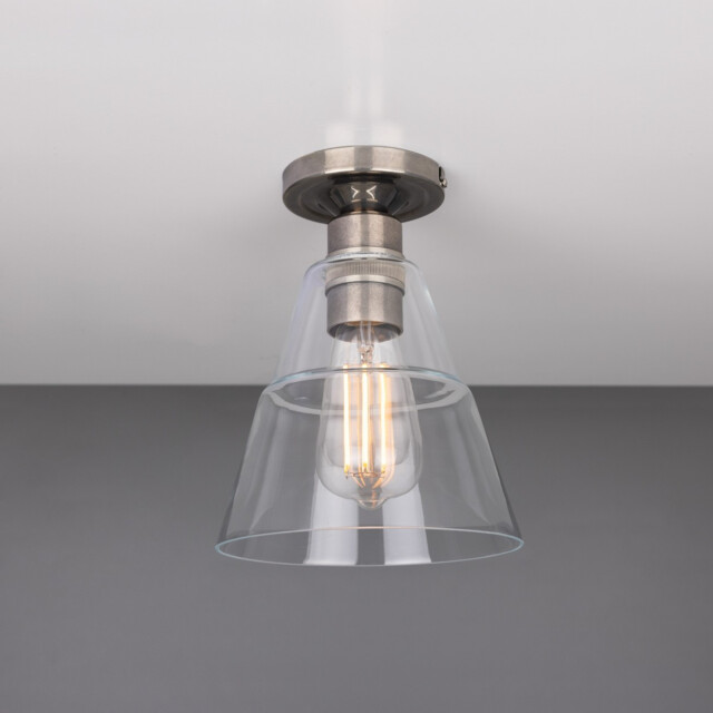 Rigale Flush Fitting, Antique Silver - image 1