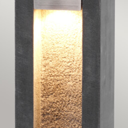 Parkstone Outdoor Bollard Basalt Stone with Stainless Steel, 3000K, IP55 - thumbnail 3