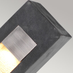 Parkstone Outdoor Bollard Basalt Stone with Stainless Steel, 3000K, IP55 - thumbnail 2