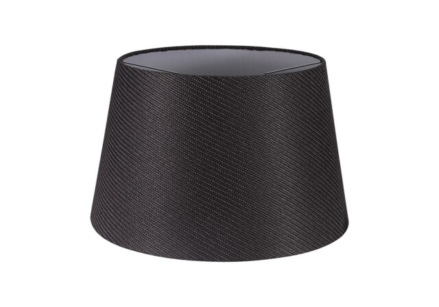 Jerusalem Round, 350, 450 x 280mm Fabric Shade, Charcoal Grey, White Laminate - image 1
