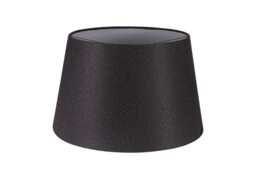 Jerusalem Round, 350, 450 x 280mm Fabric Shade, Charcoal Grey, White Laminate - thumbnail 1