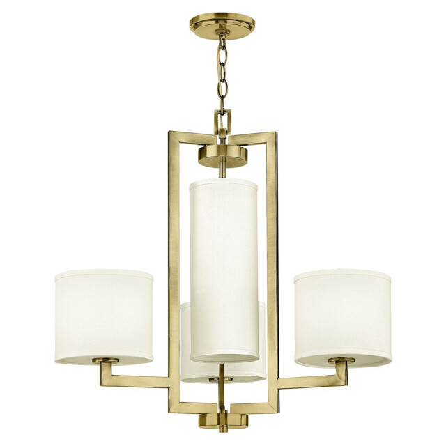 Hinkley Hampton Pendant Ceiling Light Classic Brushed Brass 4x E27 - image 1