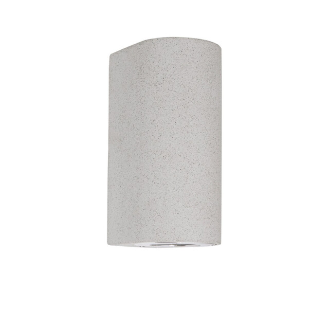Lido 2 Light Up & Down Wall Lamp White Sandstone Glass LED GU10 2x7W IP65 - image 1