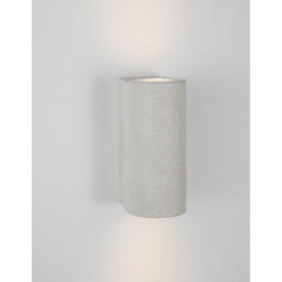 Lido 2 Light Up & Down Wall Lamp White Sandstone Glass LED GU10 2x7W IP65 - thumbnail 5