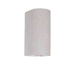 Lido 2 Light Up & Down Wall Lamp White Sandstone Glass LED GU10 2x7W IP65 - thumbnail 1