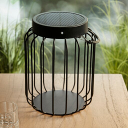 Tropic Integrated LED Solar Table Lamp Matt Black, Clear Glass, IP44 - thumbnail 3