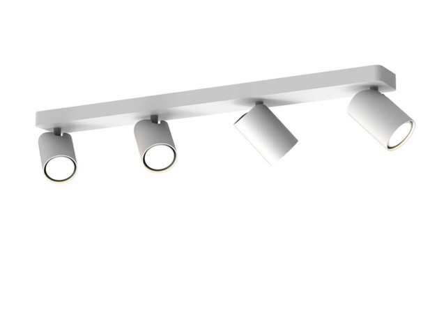 Fusion Linear 4 Light Spotlight GU10, Matt White - image 1