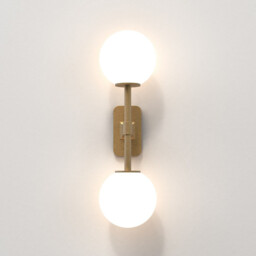 Tacoma Twin Bathroom 2 Light Wall Lamp Antique Brass IP44, G9 (Shade Not Included) - thumbnail 5
