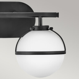 Hinkley Hollis Bathroom Wall Lamp Black, IP44 - thumbnail 2