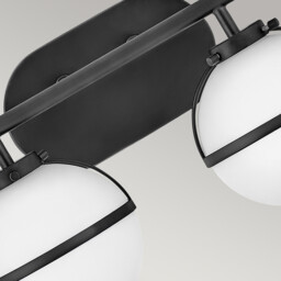 Hinkley Hollis Bathroom Wall Lamp Black, IP44 - thumbnail 3