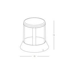 Zambelis Outdoor Pedestal Light Graphite LED 3000K IP65 - thumbnail 3