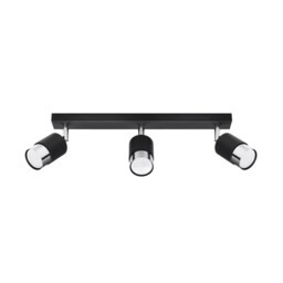 Nero Ceiling Spotlight Bar, Black/Chrome, 3x GU10