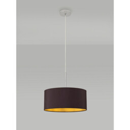 Baymont Polished Chrome E27 Universal Single Pendant With 40cm x 18cm Dual Faux Silk Shade, Midnight Black/Green Olive - thumbnail 2