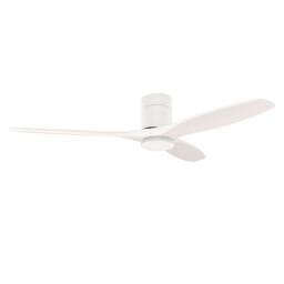 Stem 132cm Ceiling Fan White With White Blades, Sandblasted LED 20.2W CCT 3000-4000-5000K On-Off
