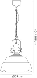 Reyna Large Dome Ceiling Pendant E27 Polished Chrome, Clear Glass - thumbnail 3