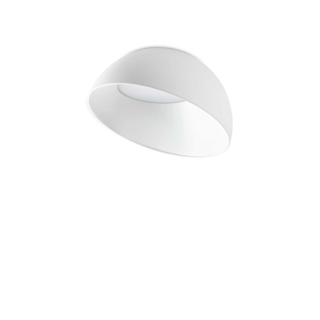 Corolla II Integrated LED Bowl Semi Flush Ceiling Light White 2800Lm 3000K