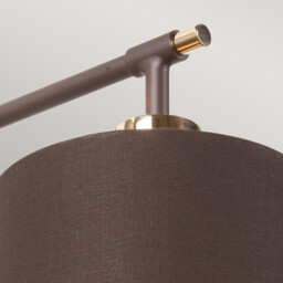 Balance 1 Light Indoor Dome Wall Light Brown, Polished Brass, E27 - thumbnail 2