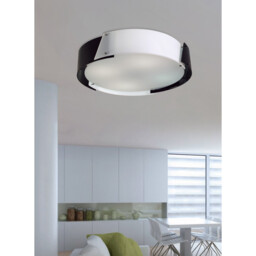 Dakota Pendant Small 4 Light E27 Polished Chrome/Black & White Acrylic - thumbnail 3