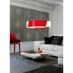 Dakota Pendant Small 4 Light E27 Polished Chrome/Black & White Acrylic - thumbnail 5