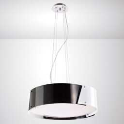 Dakota Pendant Small 4 Light E27 Polished Chrome/Black & White Acrylic - thumbnail 2