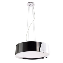 Dakota Pendant Small 4 Light E27 Polished Chrome/Black & White Acrylic