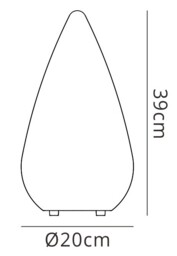 Palma Table Lamp Induction LED RGB Outdoor IP44, Opal White - thumbnail 2