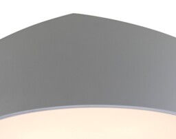 Mini Flush Ceiling Light 50cm Round, 5 x E27 (Max 20W), Silver, IP44 - thumbnail 3