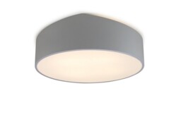 Mini Flush Ceiling Light 50cm Round, 5 x E27 (Max 20W), Silver, IP44 - thumbnail 1