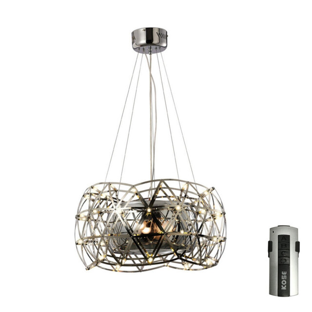 Atria Pendant 3 Light E27 LEDs And Remote Control Stainless Steel - image 1
