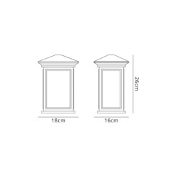 Hoosick Flush Wall Lamp, 1 x E27, IP54, Anthracite, Clear Seeded Glass - thumbnail 2