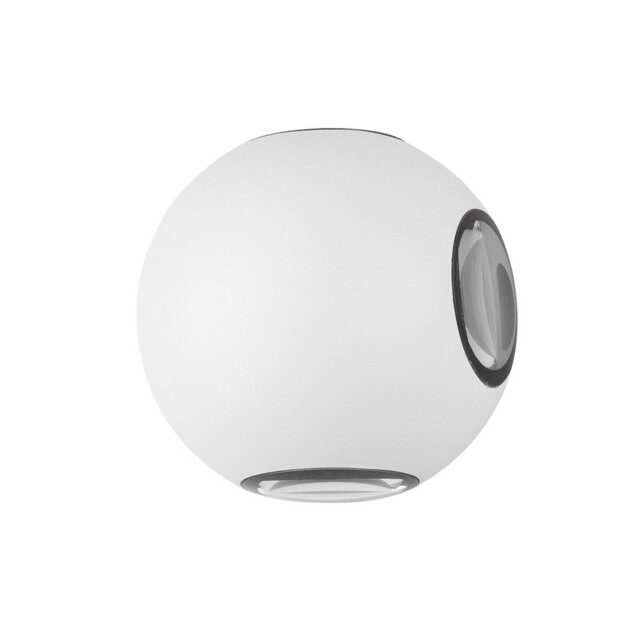 Como 4 Light Outdoor Flush Wall Lamp Sandy White Aluminium, Glass LED 4x1W 265Lm 3000K IP54 - image 1