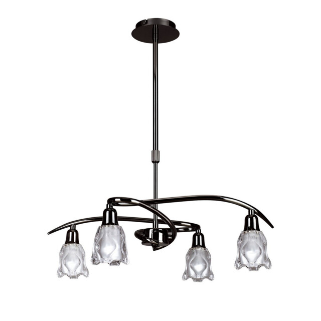 Amel Telescopic Convertible To Semi Flush 4 Light L1/SGU10, Black Chrome - image 1