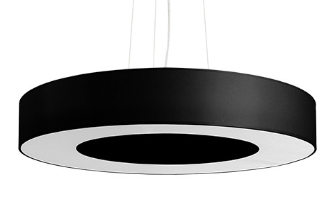 Saturno Cylindrical Pendant Light Black 50cm E27 - image 1