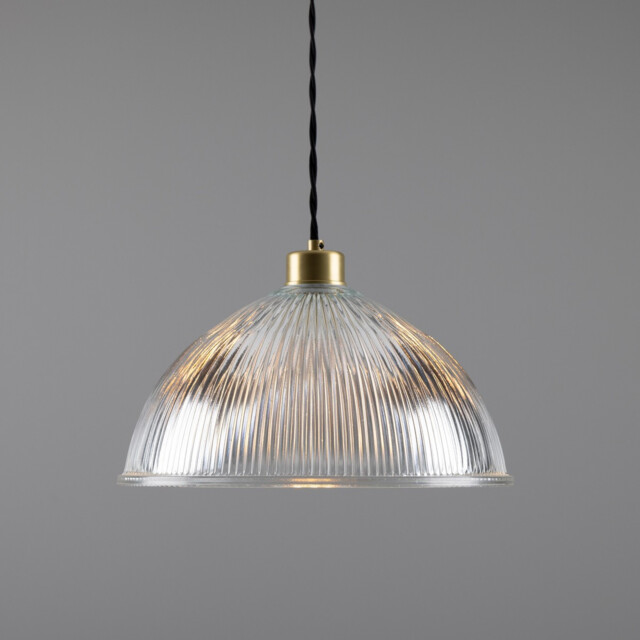 Nova Dome Pendant, Satin Brass - image 1