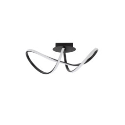 Amara Integrated LED Semi Flush Light Sandy Black Aluminium LED 23W 1400Lm 3000K