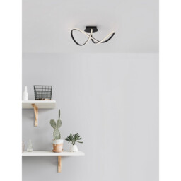 Amara Integrated LED Semi Flush Light Sandy Black Aluminium LED 23W 1400Lm 3000K - thumbnail 2