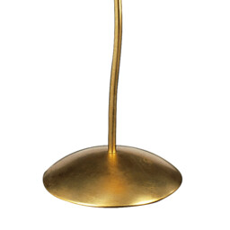 Paola Floor Lamp 1 Light E27, Gold Painted With Cream Shade & Amber Glass Droplets - thumbnail 5