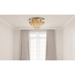 London 46cm Ceiling Light Gold Colors Acrylic Crystal Gold 5x E14 - thumbnail 5