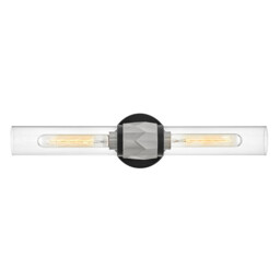 Hinkley Ellison Bathroom Wall Lamp Contemporary Black, Brushed Nickel IP44 2x E27 - thumbnail 1