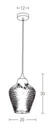 Polis Dome Pendant Ceiling Light Clear Glass - Antique Brass 1xE27 - thumbnail 2