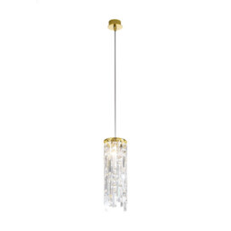 Prisma Designer Crystal Pendant Light Polished Gold, 1x G9 - thumbnail 1