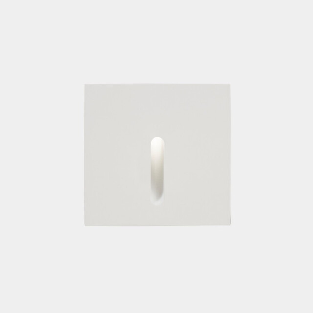 Bat Outdoor LED Recessed Wall Light Square White IP65 2.2W 3000K