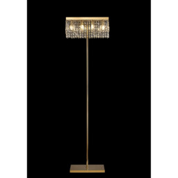 Wethersfield 50x15cm Rectangular Floor Lamp, 4 Light E14, Gold, Crystal - thumbnail 3