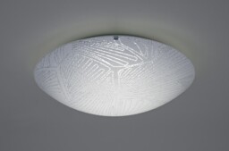 Tassa 18W LED Medium Flush Ceiling Light, 400mm Round, 4000K 1500lm CRI80, Randon Line Pattern Glass - thumbnail 2