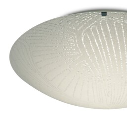 Tassa 18W LED Medium Flush Ceiling Light, 400mm Round, 4000K 1500lm CRI80, Randon Line Pattern Glass - thumbnail 5