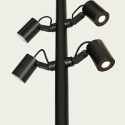 Calisto 4 Light Outdoor Lamp Posts Sandy Black LED 3000K IP65 - thumbnail 3